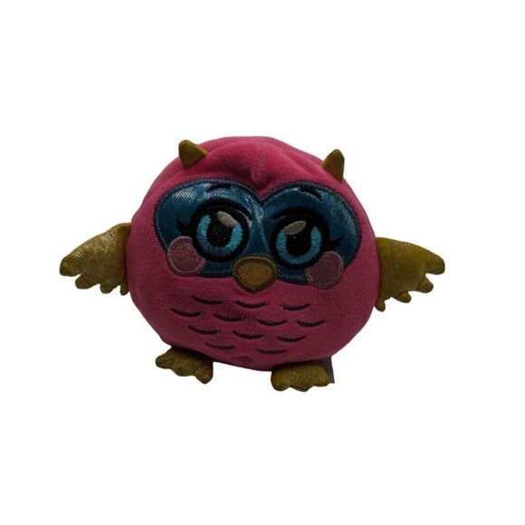 Mushmeez Squeezamals, Squishy, Moldable Plush, Stuffed Animal 6" Olivia Owl Pink - Picture 3 of 12